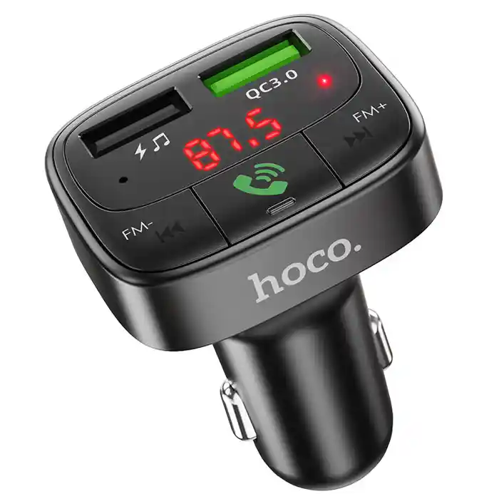 HOCO E59 Dual USB Car Charger With Bluetooth FM Transmitter